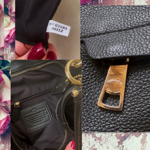 Coach Black Pebbled Leather Hobo Bag - Picture 13 of 15